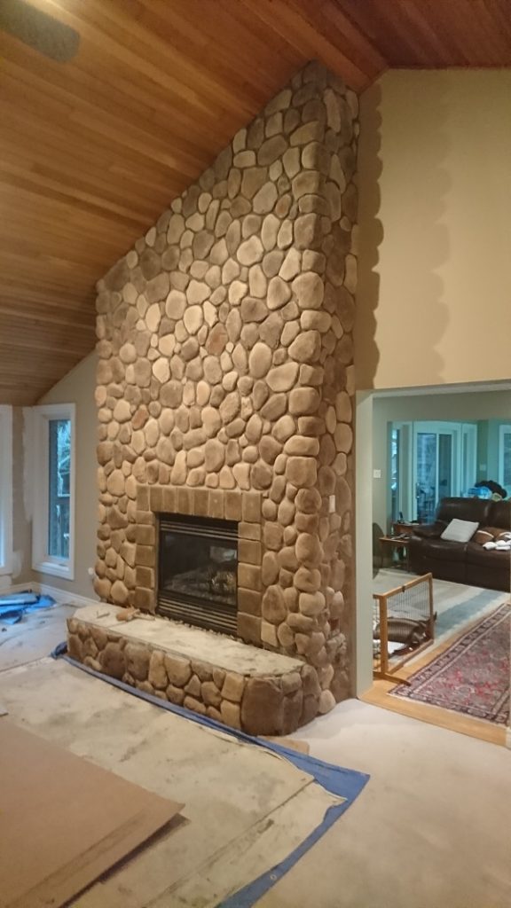 Fireplace Makeover Featuring Ledgestone - The Cultured Stoners